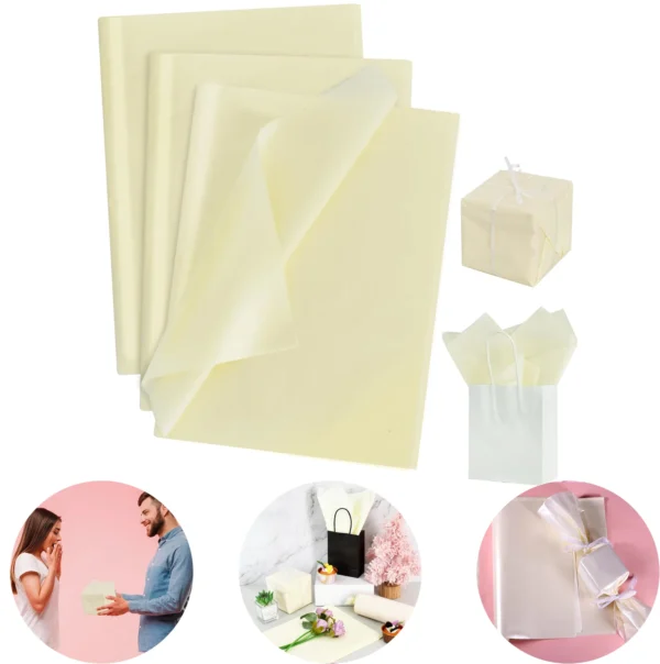 Hojas de papel tisú o papel de seda de Colores de 50x66cm, 10 hojas
