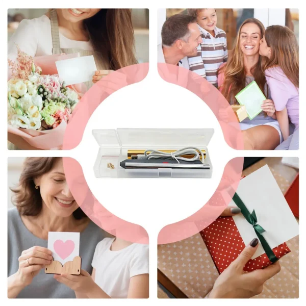 Lápiz de estampado en caliente USB, herramienta aplicadora de foil para manualidades, scrapbooking, trabajo en cuero y creación de tarjetas DIY