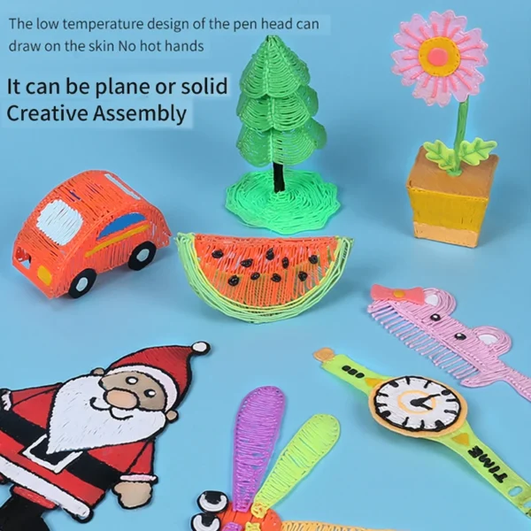 Bolígrafo de impresión 3D para niños, bolígrafo de Graffiti inalámbrico de baja temperatura, bolígrafo de pintura de juguete creativo DIY
