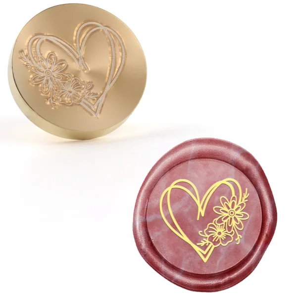 Sellos de cera con forma de corazón Y diferentes diseños