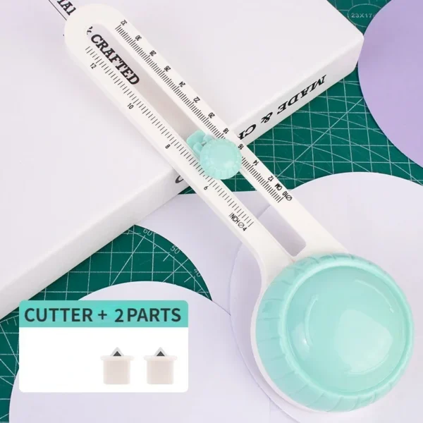 Cutter con forma Circular para papel, cartulina, tarjetas, proyectos DIY, cortador circular giratorio 360 grados, cuchillo de corte redondo