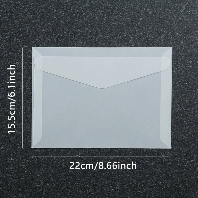 Sobre translúcido para tarjetas de invitaciones, cajas de regalo y postales - Imagen 26