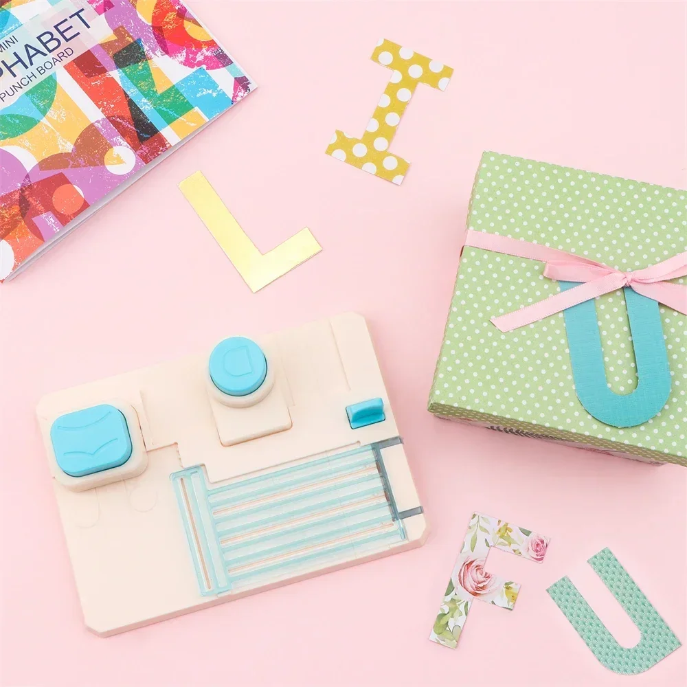 Mini tablero perforador del alfabeto, máquina de estampado de letras DIY para manualidades, para tarjetas de felicitación hechas a mano, tarjetas artesanales, papeleria creativa, álbum de recortes de scrapbooking, decoraciones DIY - Imagen 4