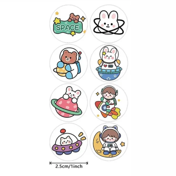 Pegatinas de animales de dibujos animados