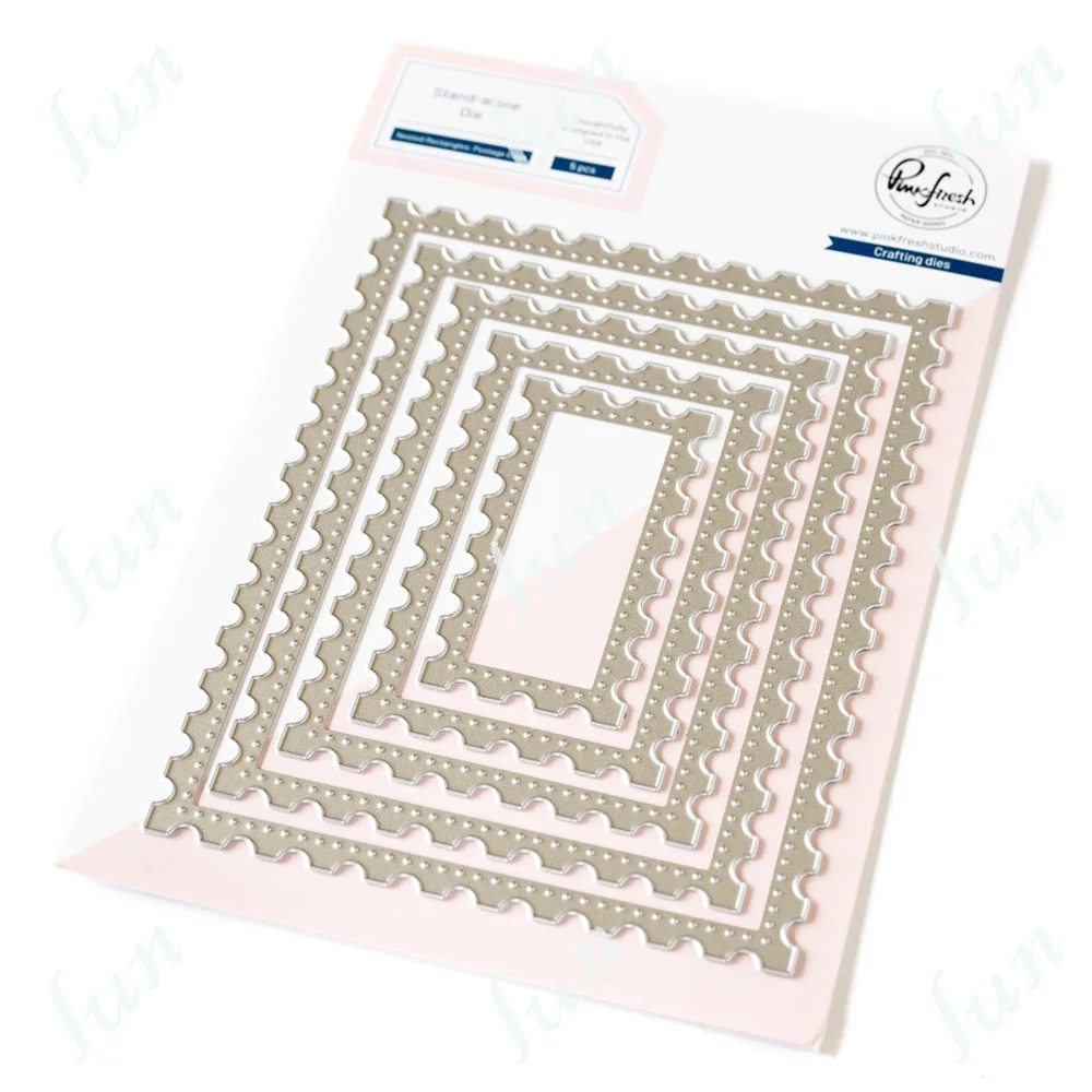 Troqueles Y bordes de corte de Metal, cuadrados, rectangulares, ovalados en varios tamaños, plantillas para decoración en relieve para álbum de recortes y manualidades DIY - Imagen 16