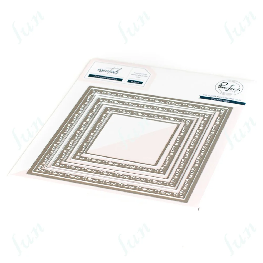 Troqueles Y bordes de corte de Metal, cuadrados, rectangulares, ovalados en varios tamaños, plantillas para decoración en relieve para álbum de recortes y manualidades DIY - Imagen 18