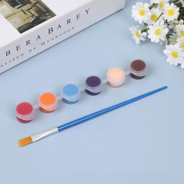 Juego de pigmentos acrílicos de 6 colores de 2 ml: pintura lavable no es tóxica