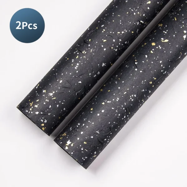 Papel de regalo de 1 metro x 2 hojas en paquete de 6 colores, oro/plata brillante