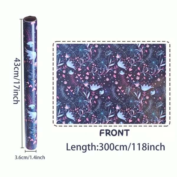 Papel de regalo extra largo y elegante de 43,18 cm x 299,72 cm