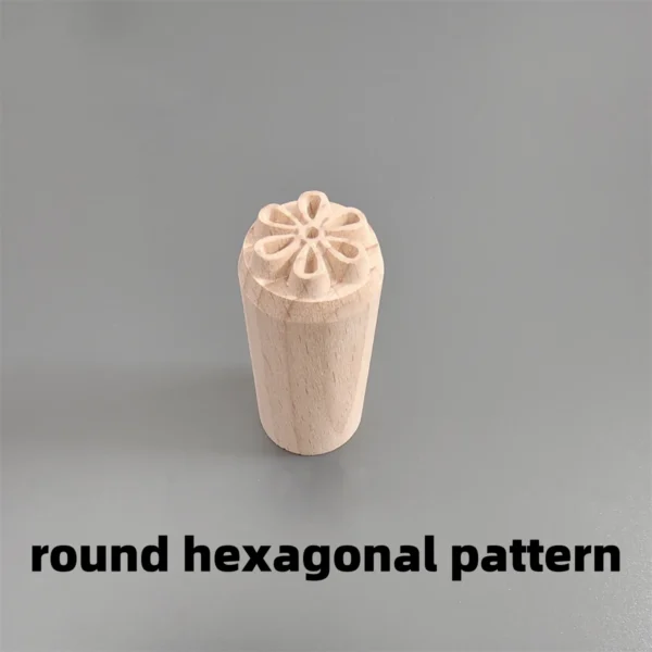 9 patrones de sellos de madera DIY, juego de sellos de arcilla de madera, herramienta casera, 1 ud.