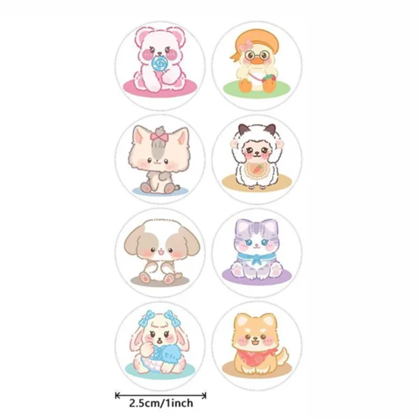 Pegatinas de animales de dibujos animados