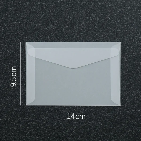 Sobre translúcido para tarjetas de invitaciones, cajas de regalo y postales