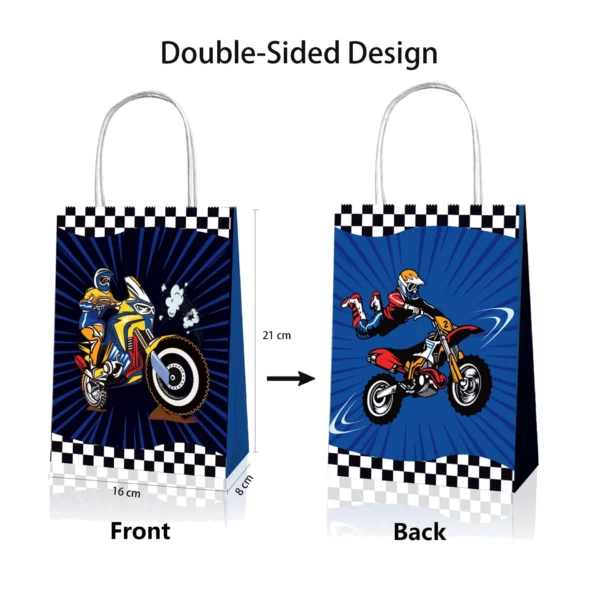 Bolsas de papel con temáticas variadas de coches de carreras, para regalos de recuerdo y decoración de celebraciones 5/10/20/30/40/50 Uds.