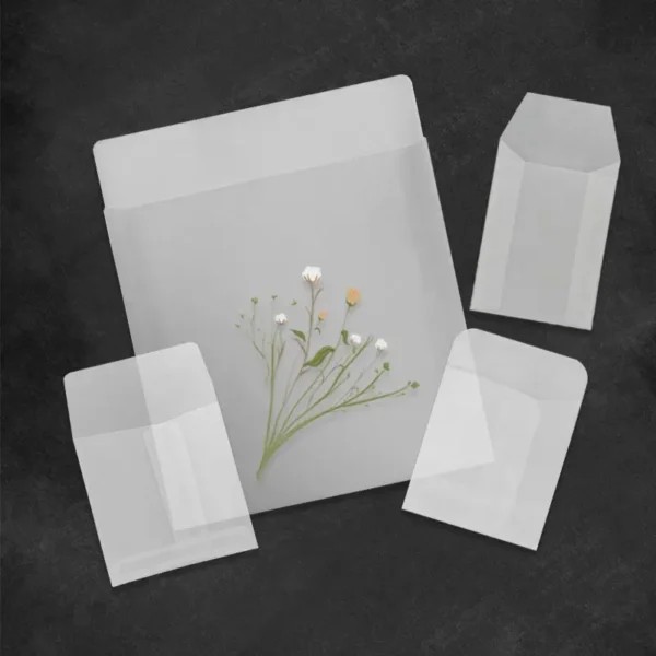 Sobres de papel de ácido sulfúrico translúcido, para tarjetas postales, tarjetas de regalos DIY y sobres para invitaciones