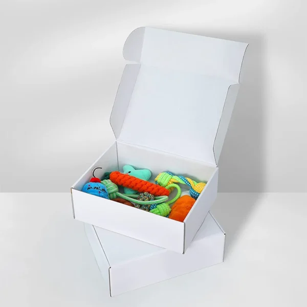 Cajas de cartón, caja de regalo Kraft blanco, negro, rosa, para embalajes, cajas de cartón corrugado, 5 uds.