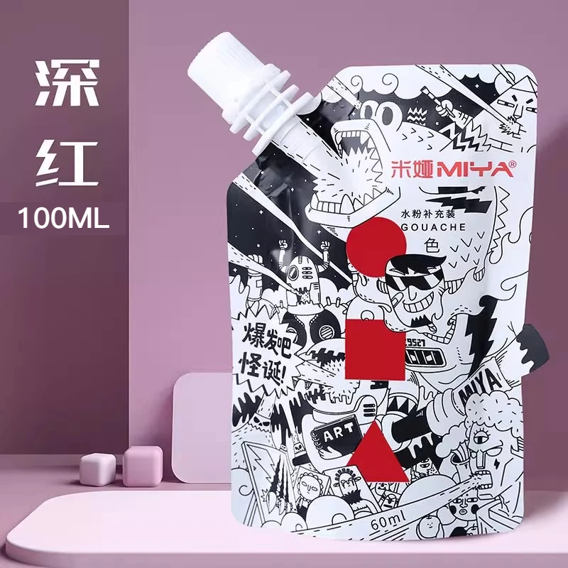 Pintura Gouache MIYA, paquete de recarga multicolor en bolsas de 100ml, pintura Gouache para estudiantes de arte, pintura Gouache resistente a la decoloración del color - Imagen 35
