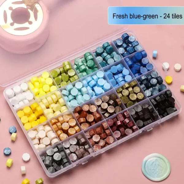 Juego de sellos de cera/lacre, Kit de cera de colores lacados