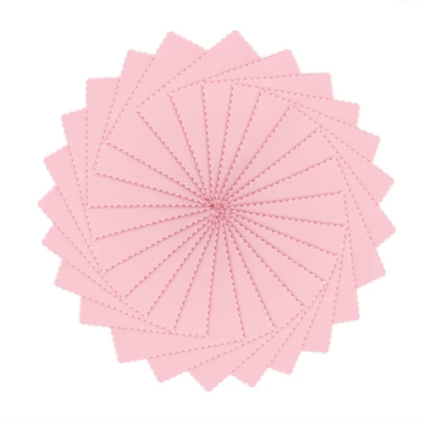 Paño de pulido empaquetado individualmente, toallita suave de tela - paño para limpieza de accesorios de joyería, 50 unids/set 8x8cm