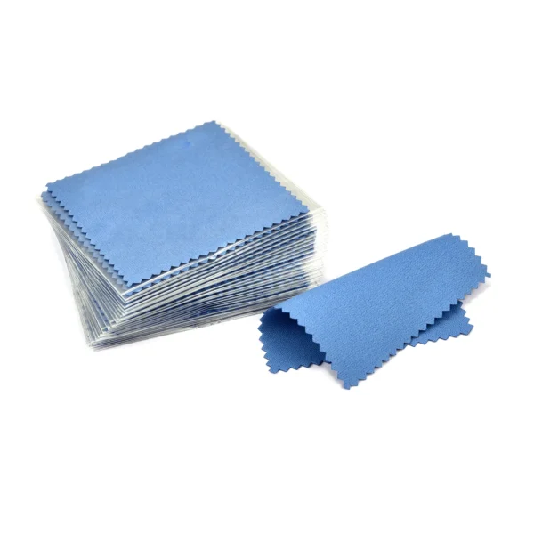 Paño de pulido empaquetado individualmente, toallita suave de tela - paño para limpieza de accesorios de joyería, 50 unids/set 8x8cm