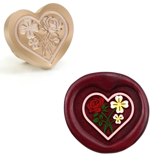 Sellos de cera con forma de corazón Y diferentes diseños