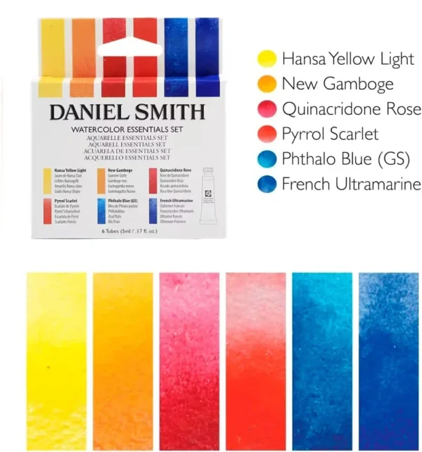 Pigmentos de acuarela colores minerales 6 colores 5ml Daniel Smith artistas profesionales