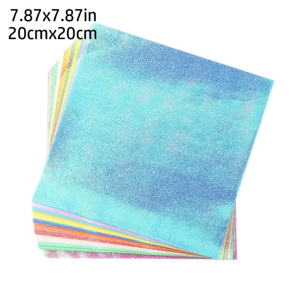 Papel de Origami brillante de un solo lado, papeles cuadrados plegables de colores brillantes mezclados