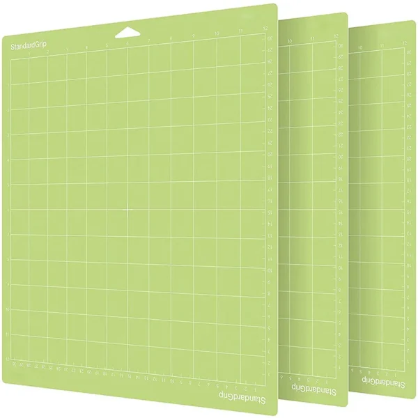 Tapete de corte de placa Base para máquina de grabado, 3 uds., 12x12 pulgadas, para Cricut /Cameo 4, alfombrillas de corte adhesivas de PVC ecológico con rejilla antideslizante