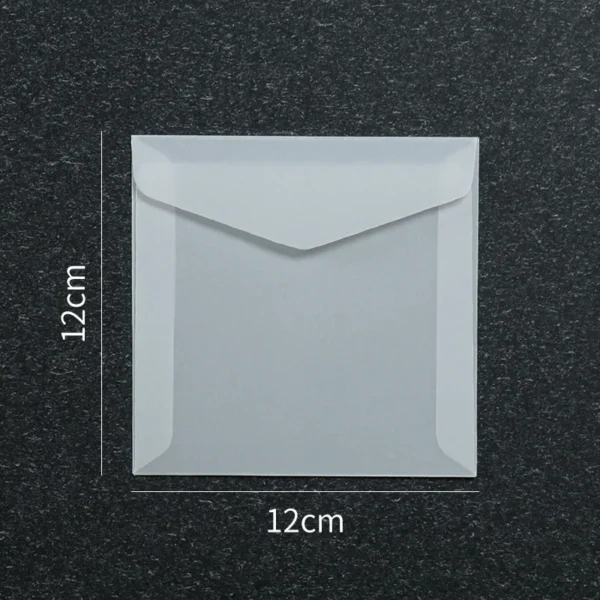 Sobre translúcido para tarjetas de invitaciones, cajas de regalo y postales