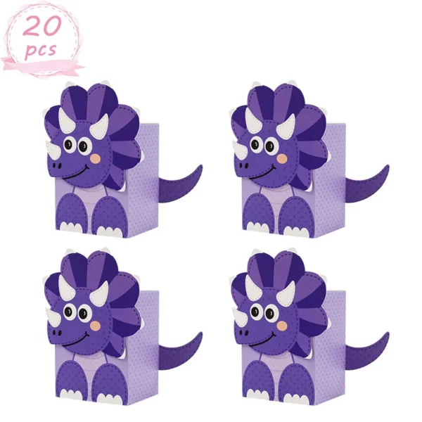 Cajas de Regalo de cartón con Forma de dinos 3D, especiales para celebraciones Infantiles, chuches y detalles o artículos artesanales temáticas de dinosaurios