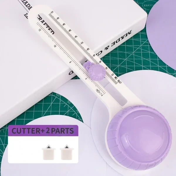 Cutter con forma Circular para papel, cartulina, tarjetas, proyectos DIY, cortador circular giratorio 360 grados, cuchillo de corte redondo