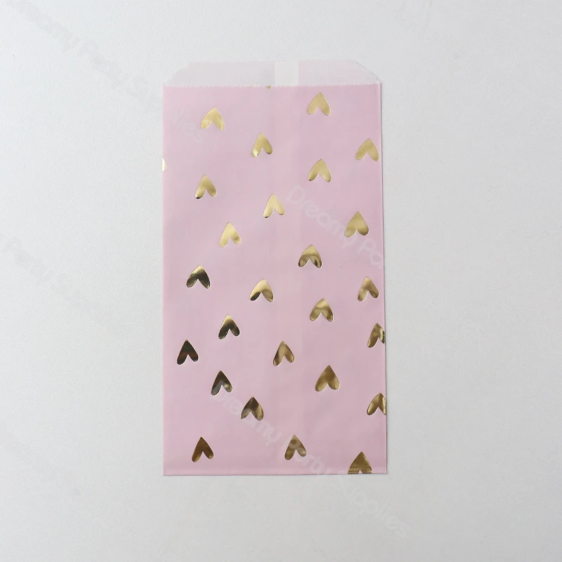 Bolsa de papel de regalo gruesa, pegatinas de puntos y corazón, para caramelos, dulces, chuches, detalles y galletas, bolsa de papel Kraft, bolsas artesanales 12 Uds. - Imagen 7