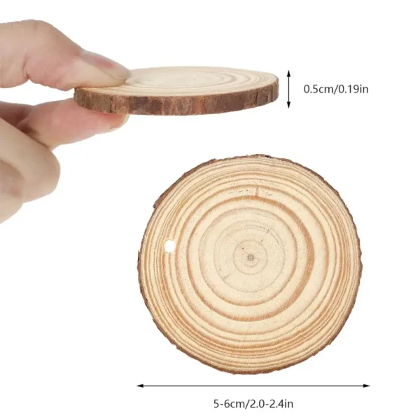 Rebanadas de madera con corteza de árbol, pino Natural, ruedas de madera, rebanadas de madera sin terminar, pintura artesanal para decoraciónes DIY