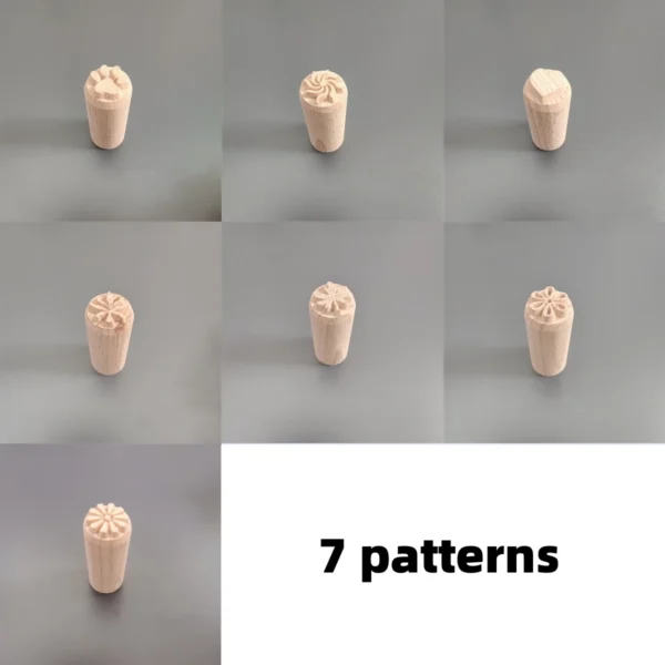 9 patrones de sellos de madera DIY, juego de sellos de arcilla de madera, herramienta casera, 1 ud.