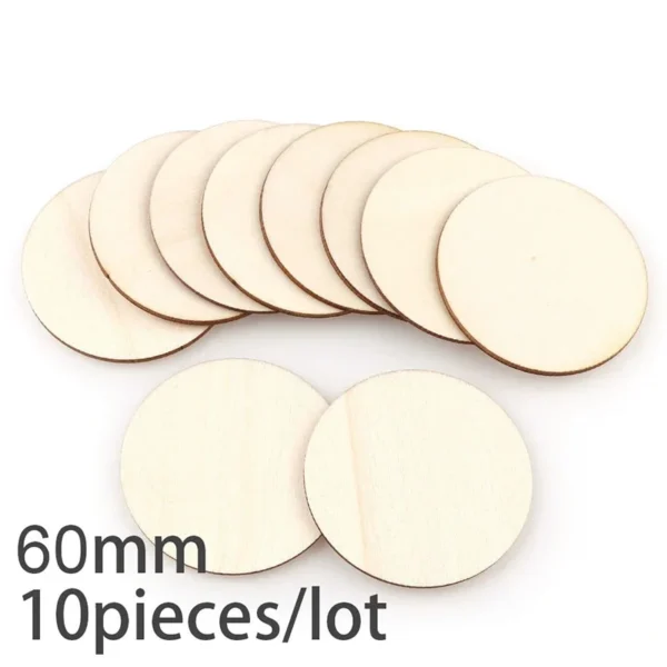 Rebanadas de madera redondas sin terminar para manualidades DIY, discos circulares de madera de 1cm-10cm, 3-100 piezas, manualidades para navidad, siluetas redondas para pintar, adorno de madera en forma cirlular, decoración