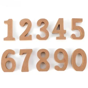 Números de madera 1 pieza de 10 cm, del 0 al 9, números arábigos de madera para tus manualidades, para decoración de fiestas y bodas
