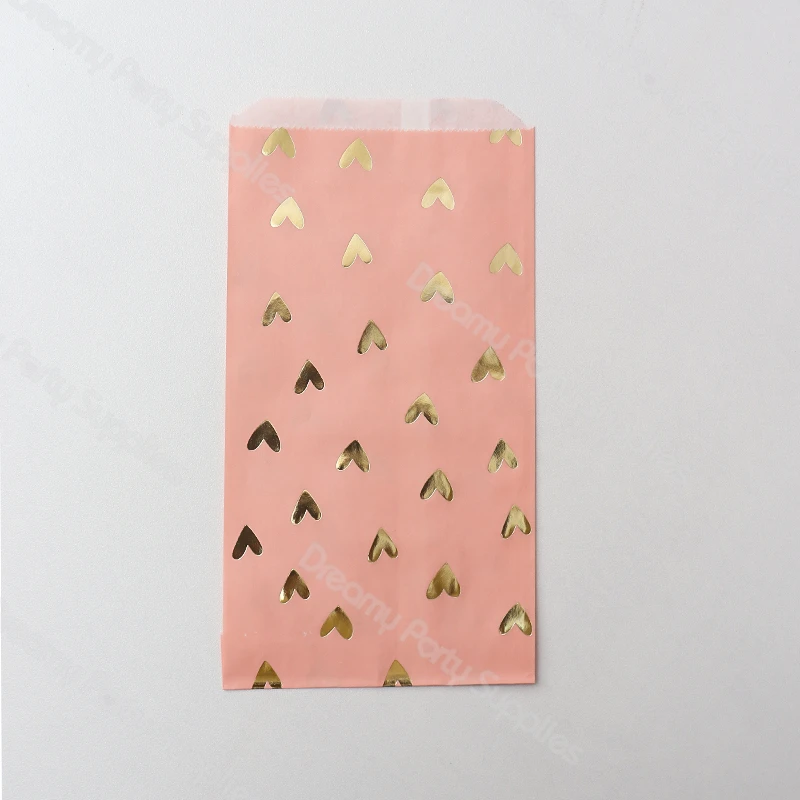 Bolsa de papel de regalo gruesa, pegatinas de puntos y corazón, para caramelos, dulces, chuches, detalles y galletas, bolsa de papel Kraft, bolsas artesanales 12 Uds. - Imagen 13