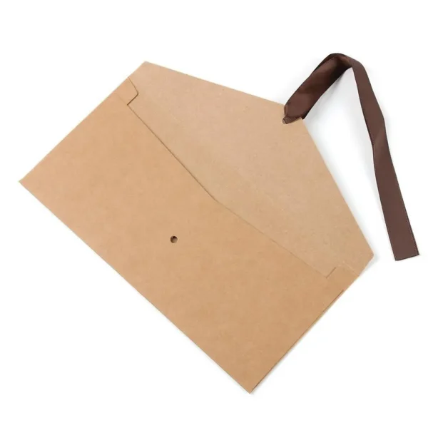 Sobre de papel nacarado con lazo de cinta gruesa, Color creativo, Retro, papelería para regalo, invitaciones, 10 unids