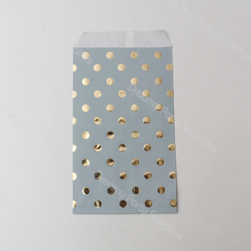 Bolsa de papel de regalo gruesa, pegatinas de puntos y corazón, para caramelos, dulces, chuches, detalles y galletas, bolsa de papel Kraft, bolsas artesanales 12 Uds. - Imagen 11
