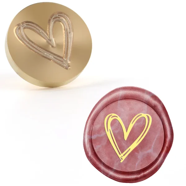 Sellos de cera con forma de corazón Y diferentes diseños