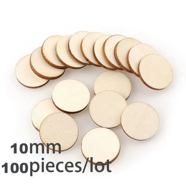 Rebanadas de madera redondas sin terminar para manualidades DIY, discos circulares de madera de 1cm-10cm, 3-100 piezas, manualidades para navidad, siluetas redondas para pintar, adorno de madera en forma cirlular, decoración