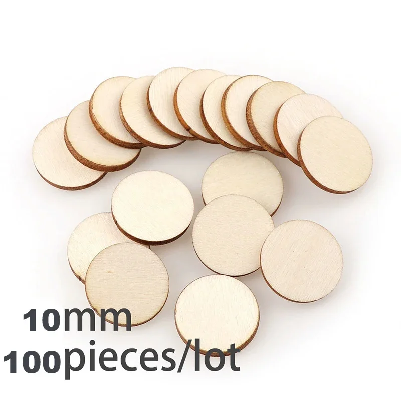 Rebanadas de madera redondas sin terminar para manualidades DIY, discos circulares de madera de 1cm-10cm, 3-100 piezas, manualidades para navidad, siluetas redondas para pintar, adorno de madera en forma cirlular, decoración - Imagen 10