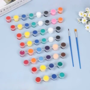 Juego de pigmentos acrílicos de 6 colores de 2 ml: pintura lavable no es tóxica