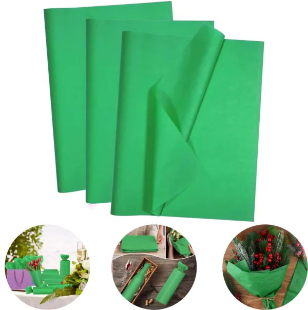Hojas de papel tisú o papel de seda de Colores de 50x66cm, 10 hojas