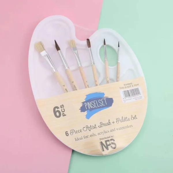 Pinceles Gouache para dibujo, paleta ovalada para mezclar colores, pinturas al óleo y acuarela