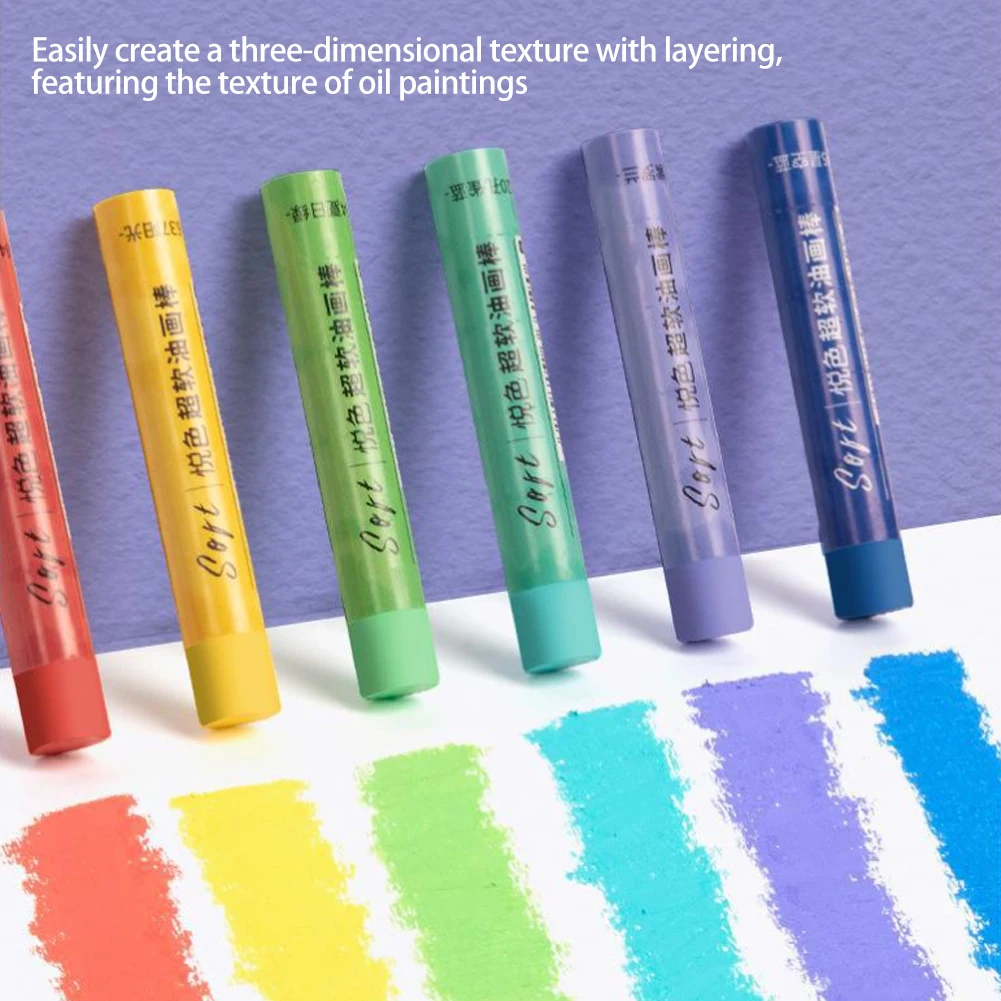 Set de Pasteles al Óleo Suaves para Artistas, 6/24/48 Colores, Profesional y Seguro, para Pintura Artística - Imagen 5