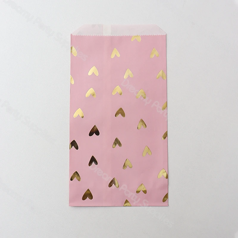 Bolsa de papel de regalo gruesa, pegatinas de puntos y corazón, para caramelos, dulces, chuches, detalles y galletas, bolsa de papel Kraft, bolsas artesanales 12 Uds. - Imagen 10
