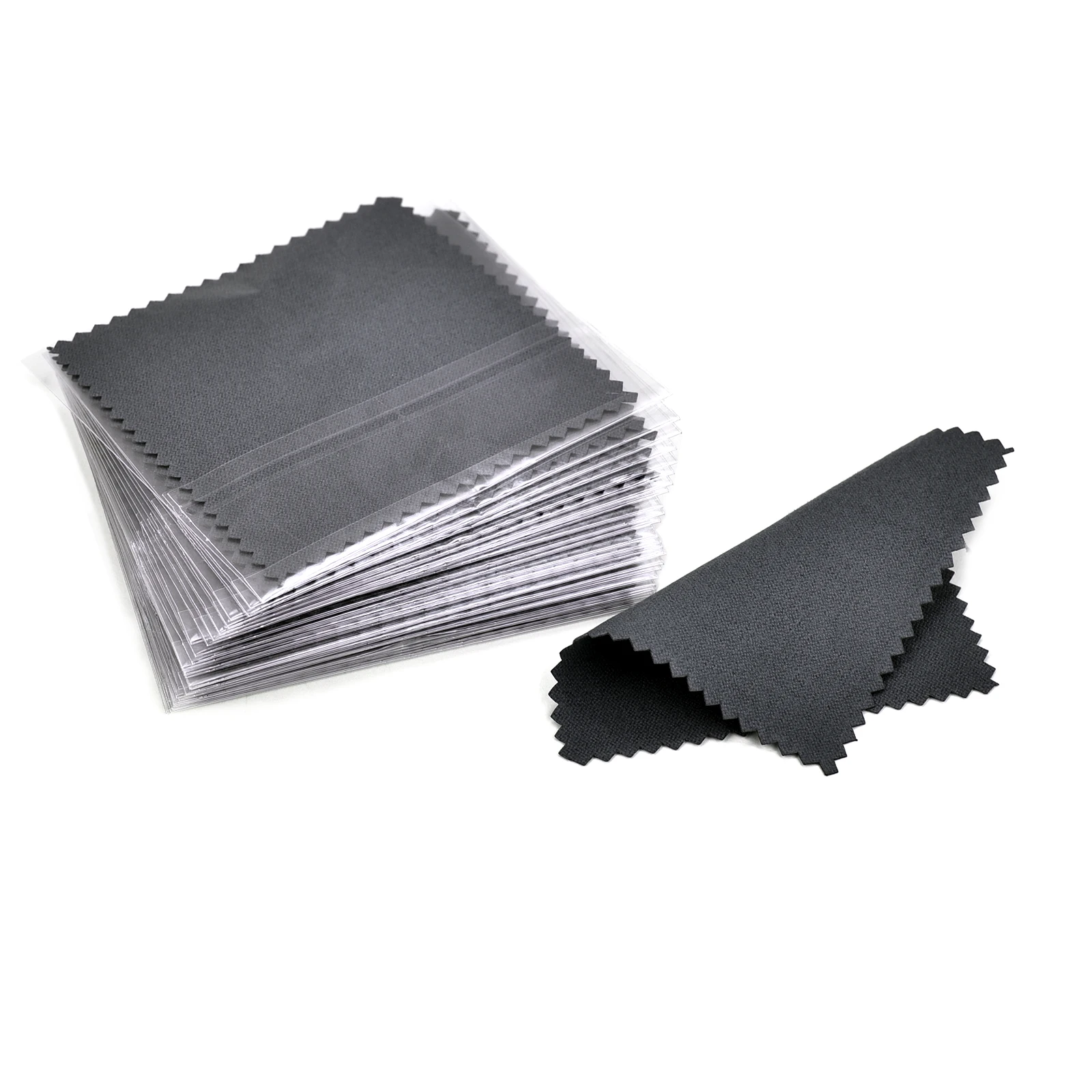 Paño de pulido empaquetado individualmente, toallita suave de tela - paño para limpieza de accesorios de joyería, 50 unids/set 8x8cm - Imagen 9