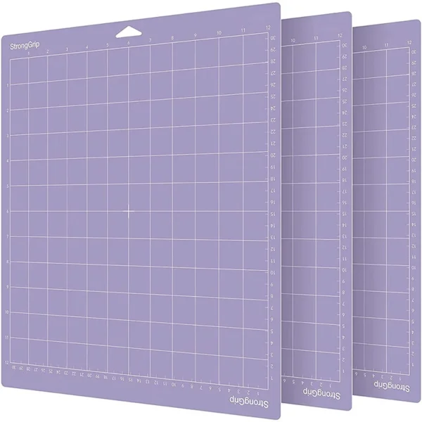 Tapete de corte de placa Base para máquina de grabado, 3 uds., 12x12 pulgadas, para Cricut /Cameo 4, alfombrillas de corte adhesivas de PVC ecológico con rejilla antideslizante