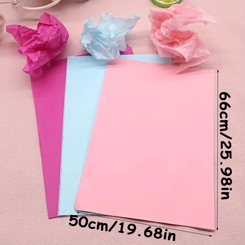 Hojas de papel tisú o papel de seda de Colores de 50x66cm, 10 hojas - Imagen 5