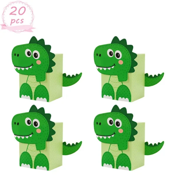 Cajas de Regalo de cartón con Forma de dinos 3D, especiales para celebraciones Infantiles, chuches y detalles o artículos artesanales temáticas de dinosaurios